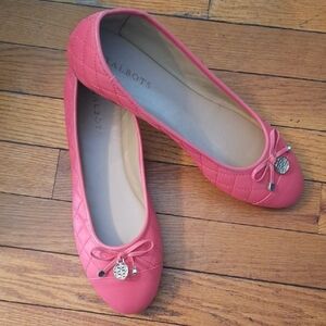 Talbots Coral Quilted Ballet Flats